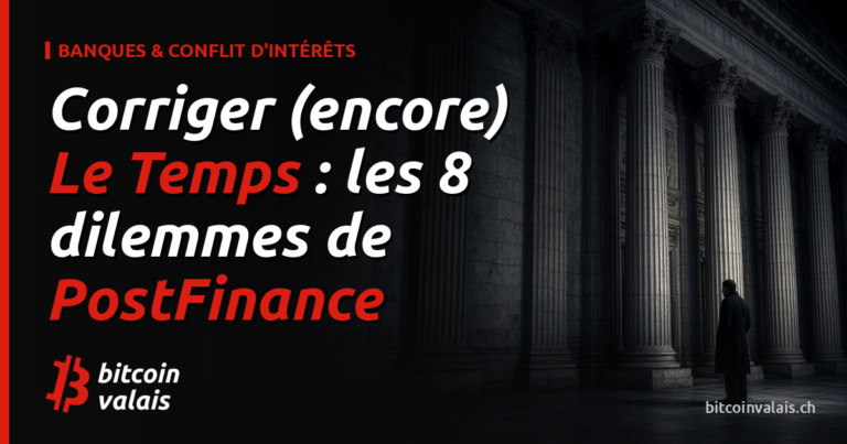 Prendre (encore) le temps de corriger Le Temps : PostFinance et Bitcoin