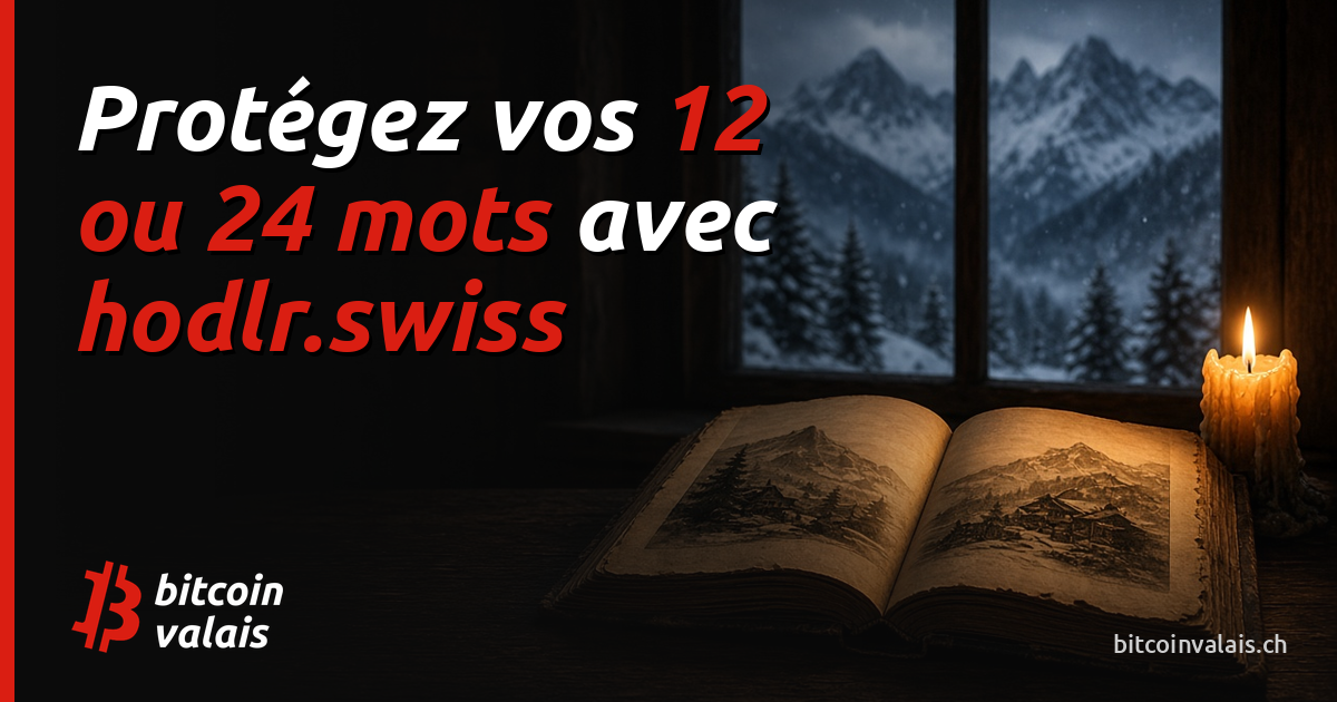 Guide pratique : Protégez vos sauvegardes de 12 ou 24 mots Bitcoin avec hodlr.swiss
